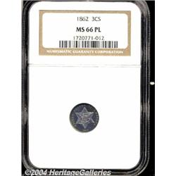1862[3CS] MS66 Prooflike NGC.