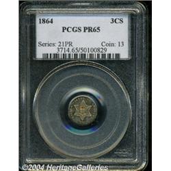 1864[3CS] PR65 PCGS.