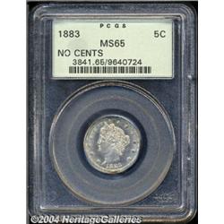 1883[5C] No Cents MS65 PCGS.