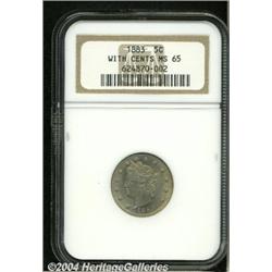 1883[5C] With Cents MS65 NGC.