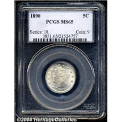 1890[5C] MS65 PCGS.