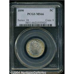 1890[5C] MS66 PCGS.