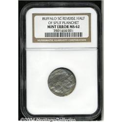 Undated[5C] Type Two--Reverse Half of Split Planchet--MS62 NGC.