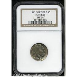 1913[5C] Type Two--Doubled Die Reverse--MS64 NGC.