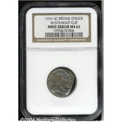 1916[5C]--Broadstruck With Straight Clip--MS62 NGC.