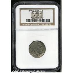 1917[5C]--Doubled Die Reverse--Fine 12 NGC.