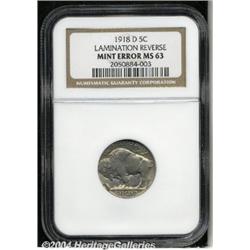 1918-D[5C]--Lamination Reverse--MS63 NGC.