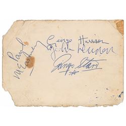 Beatles Signed 1962 Star Club Promo Card