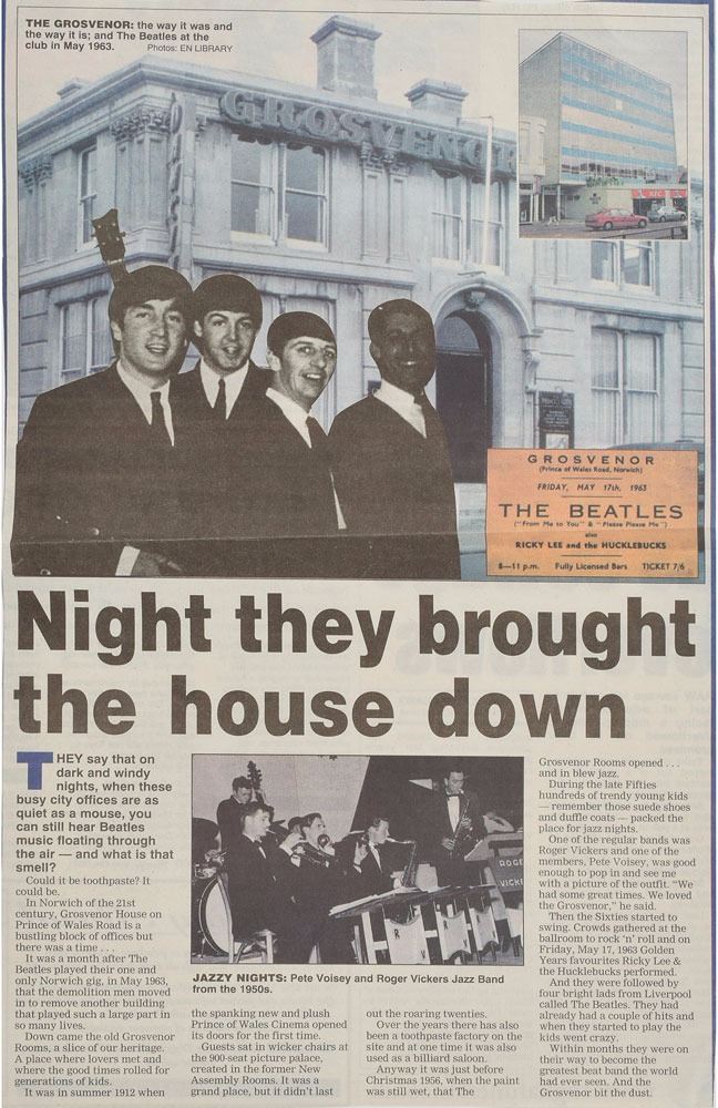 Beatles Signed 1963 Grosvenor Ballroom Ticket