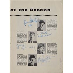 Beatles Signed 1963 Concert Program