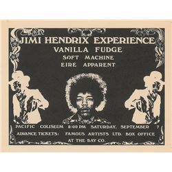 Jimi Hendrix Experience 1968 Concert Flyer