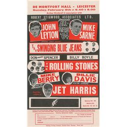 Rolling Stones 1964 Leicester Handbill