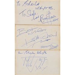 Rolling Stones Set of (3) Signed Business Cards
