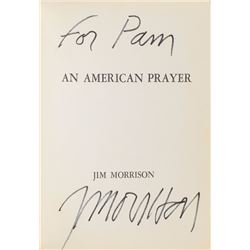 Jim Morrison Signed American Prayer Book