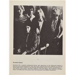 Grateful Dead 1970 UK Program