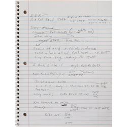 Brad Delp's Notebook with Handwritten Notes and Lyrics