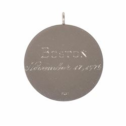 Brad Delp's Engraved Platinum Boston Pendant