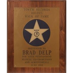 Brad Delp's Tower Records Walk of Fame Award