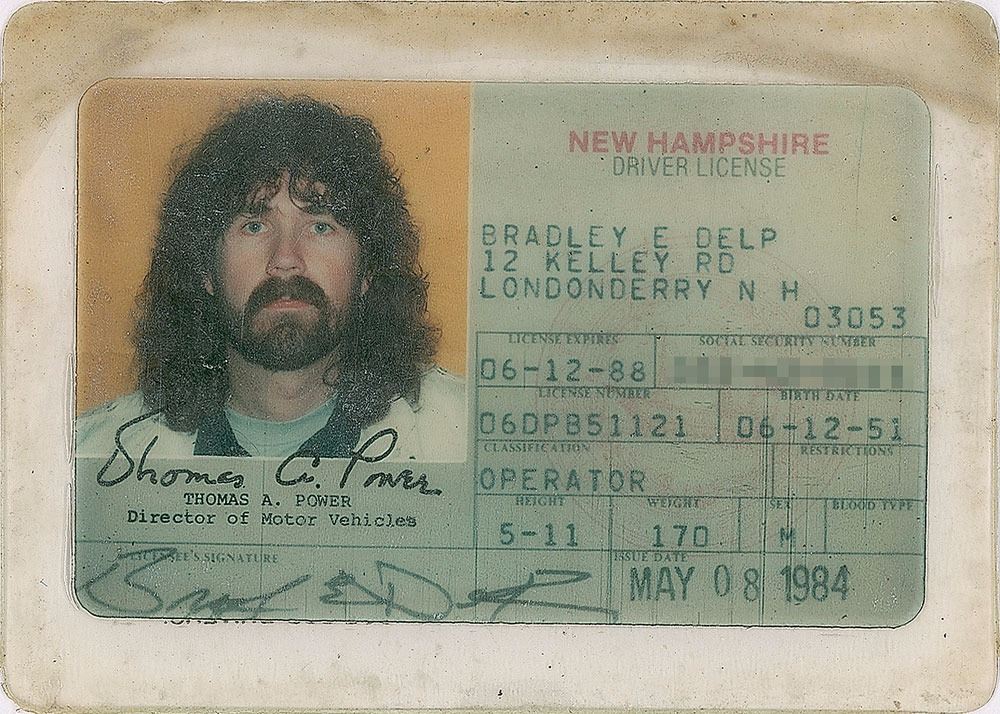 Brad Delp's New Hampshire Driver's License