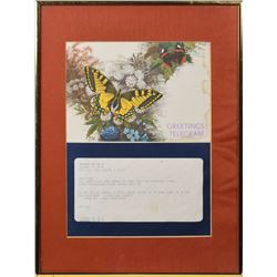 Brad Delp's Pair of Telegrams from Paul McCartney