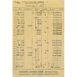 Brad Delp's Bank Book