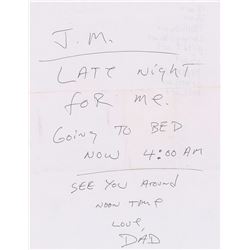 Brad Delp Handwritten Note and Collection of Photos