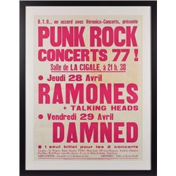 Ramones and Talking Heads Concert Poster