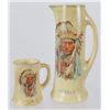 Image 1 : Indian Chief Roseville Pottery Pitcher & Mug