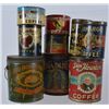 Image 1 : Sam Houston, Indian, & Texas Coffee Tin Collection