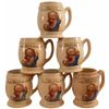 Image 1 : 6 Mettlach Hires Rootbeer Advertising Mugs