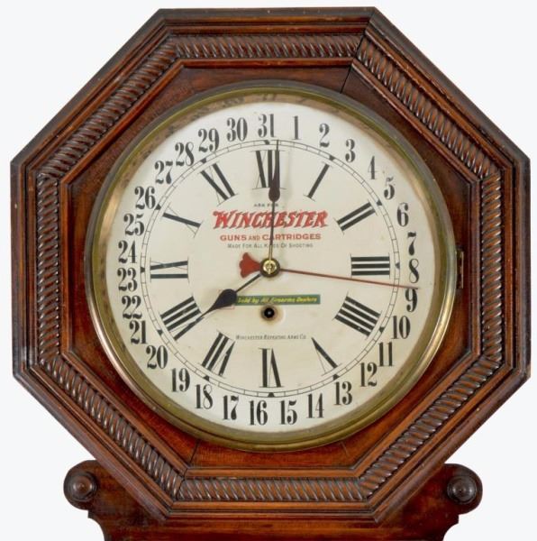Antique Winchester Firearms Advertising Wall Clock