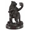 Image 2 : Old Bear Reading with Pipe Bronze