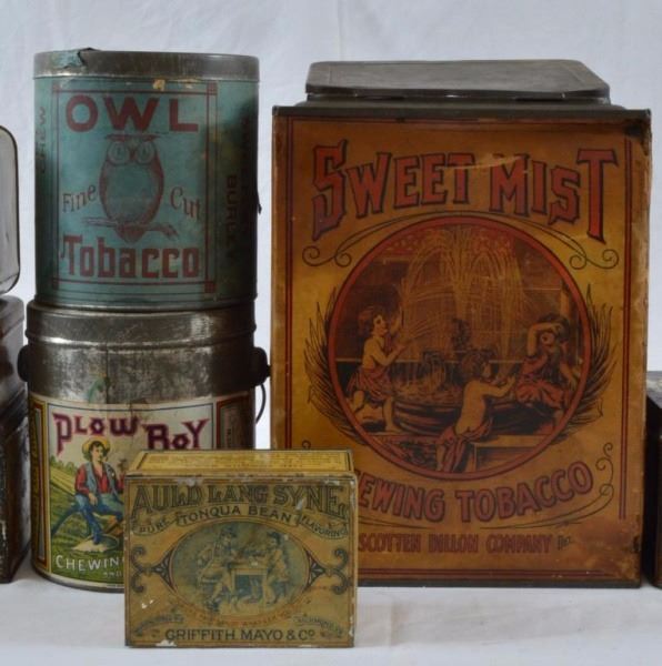 17 Antique Tobacco Tins