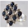 Image 7 : 18kt White Gold Sapphire and Diamond Ring