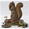Image 1 : Cast Iron Squirrel Doorstop, Frog, and Ashtray