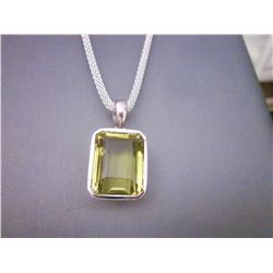 Topaz Pendant and Chain