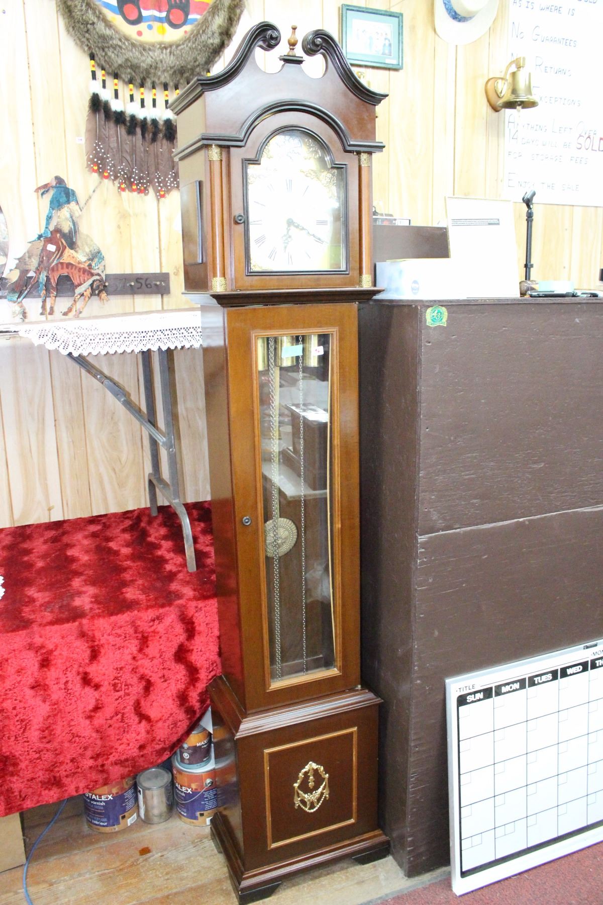 ECS Westminster Grandfather Clock Tempus Fugit 60 to 70 yrs. Old