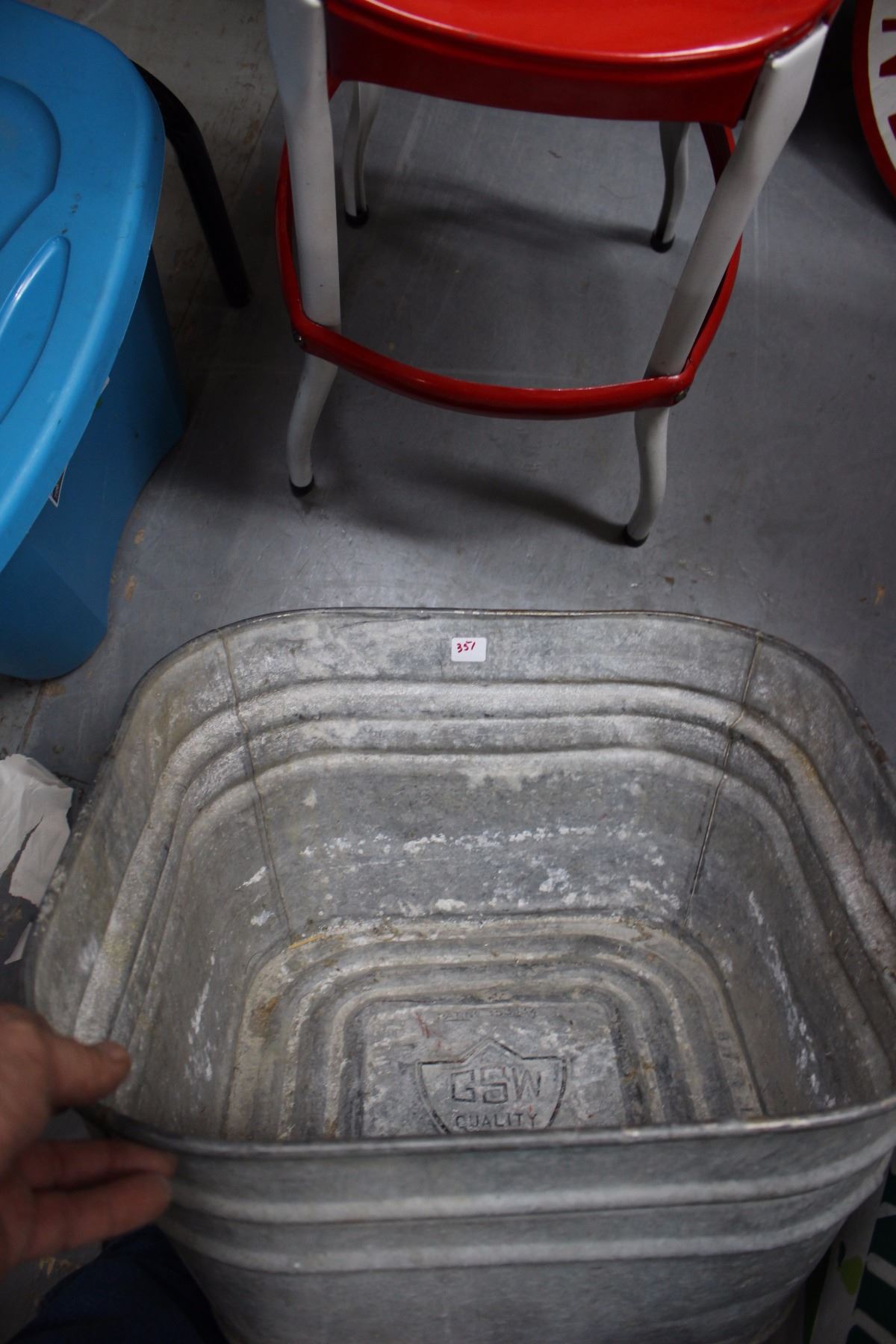 Square Galvanized Wash Tub