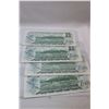 Image 2 : 1973 Canada One Dollar Bills (4) 2 letter prefix - Unc.