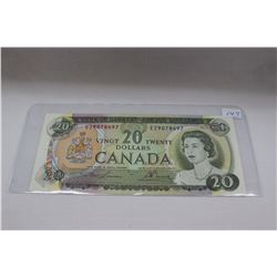 1969 Canada Twenty Dollar Bill - Near Uncirculated