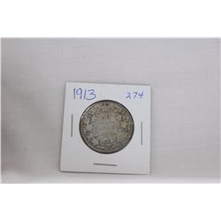 Canada Fifty Cent Coin (1) 1913 - Silver