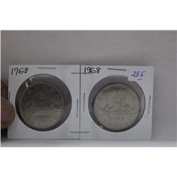 Canada Dollar Coin (2) 1968