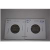 Image 1 : Canada Five Cent Coins (2) 1947 ML