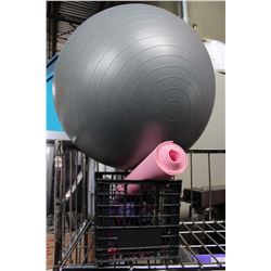 WEIGHTS EXERCISE MAT AND BALL