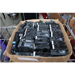 TRAY OF HOUSEHOLD ELECTRICAL BREAKERS