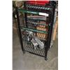 Image 1 : BLACK METAL ROLLING RACK AND TRAILER WHEEL JACK
