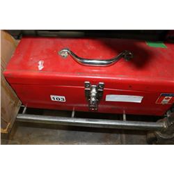 RED TOOLBOX WITH SOCKETS AND WRENCHES