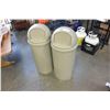 Image 1 : TWO RUBBERMAID GARBAGE CANS
