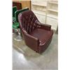 Image 2 : BURGUNDY LEATHER CHAIR