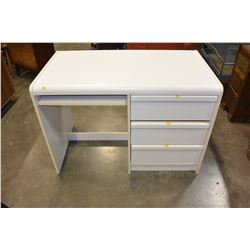 WHITE SINGLE PEDESTLE DESK